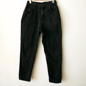 Vintage Lee Black High Rise tapered Jeans /Mom's Jeans.